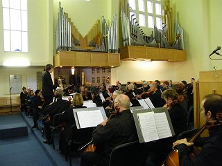 Combined orchestras.