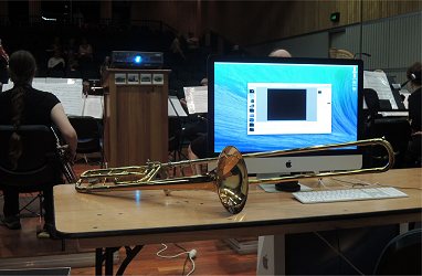 Trombone and computer