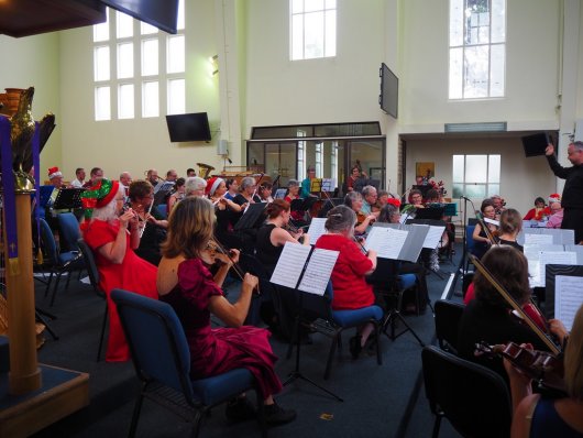Orchestra in bright colours
