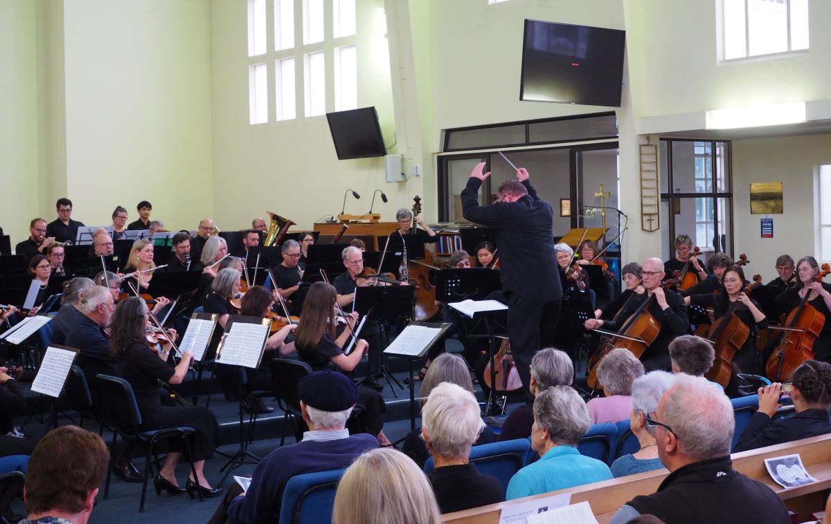 orchestra and choir close up